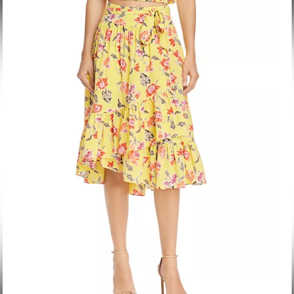 JOIE Denisha Floral Silk Skirt